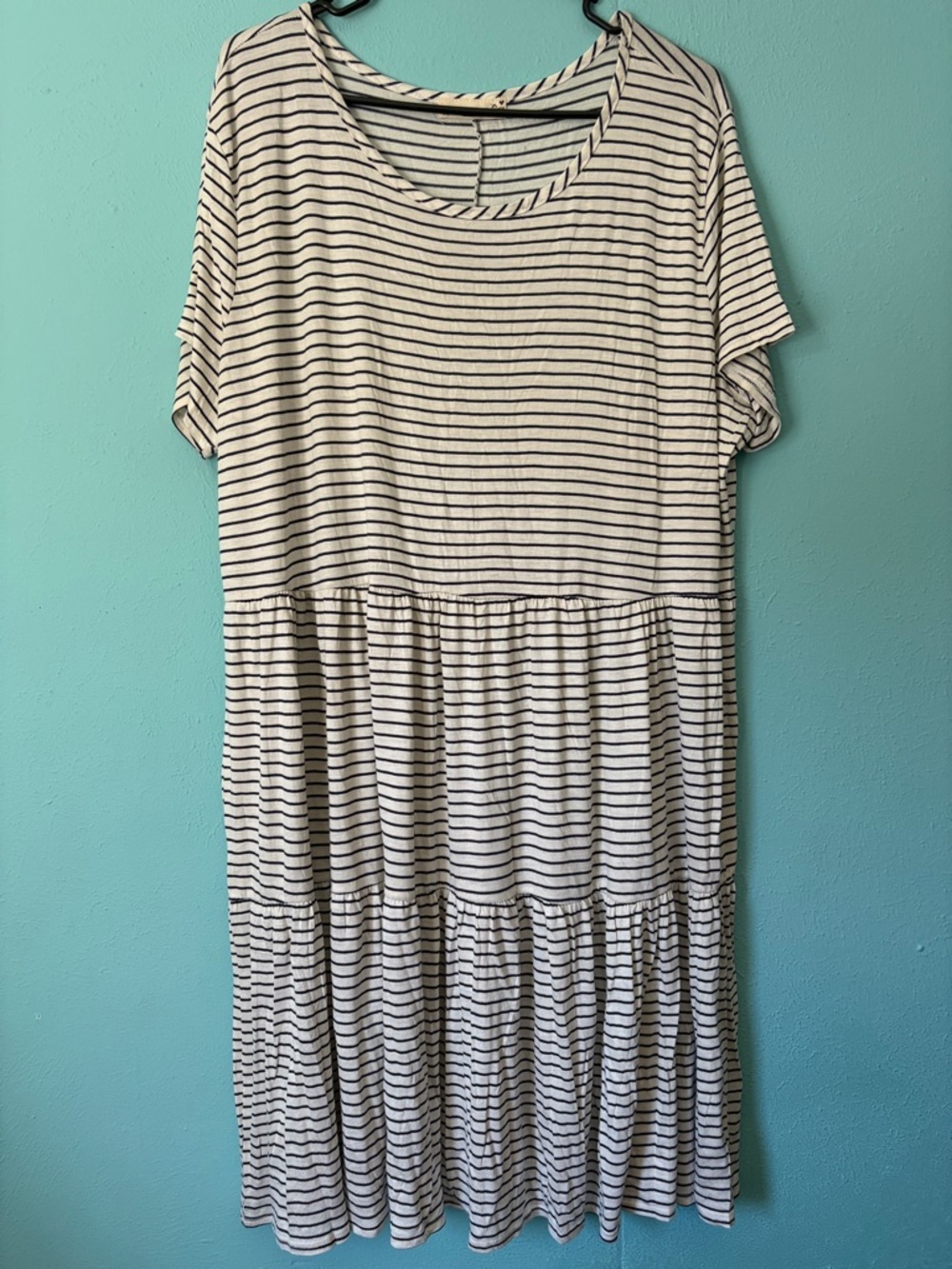 Forever Rose Couture Navy & White Striped Top